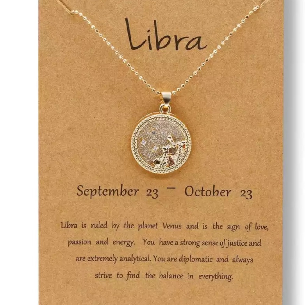 Libra Zodiac Sign Necklace